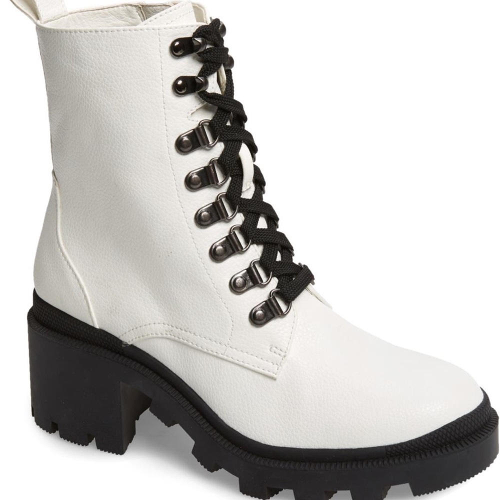 Like new! BP Taylor Block Heel Combat Boot
